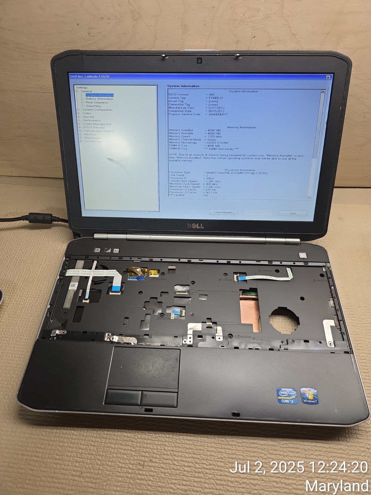 AS IS Lot of 3 Dell E5520 laptops for parts or repair