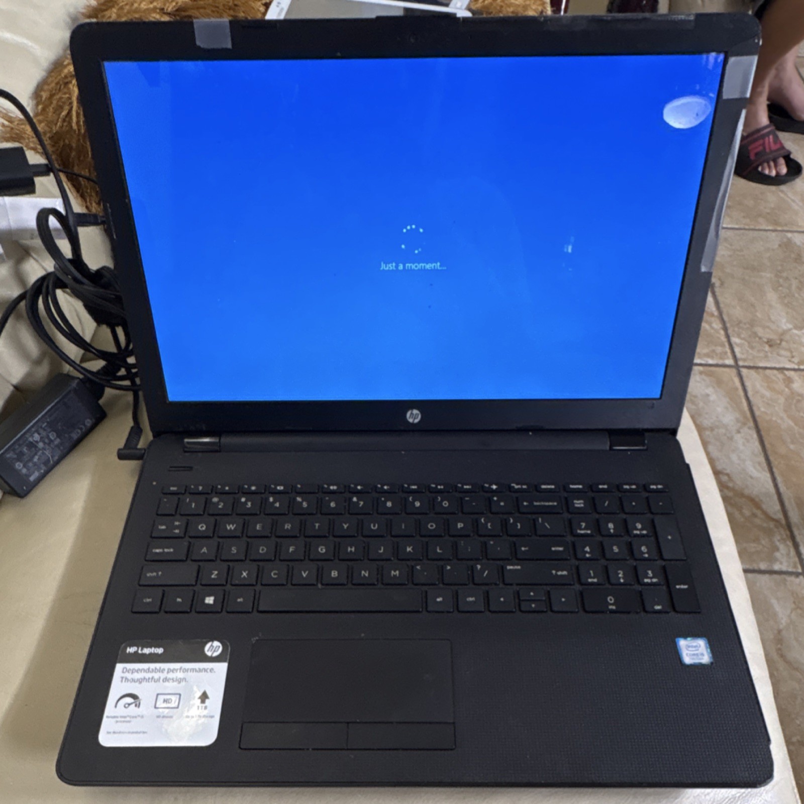 HP Intel Core i5 7th Gen. 15.6″ Black Laptop 1TB HDD HD Display Windows 10