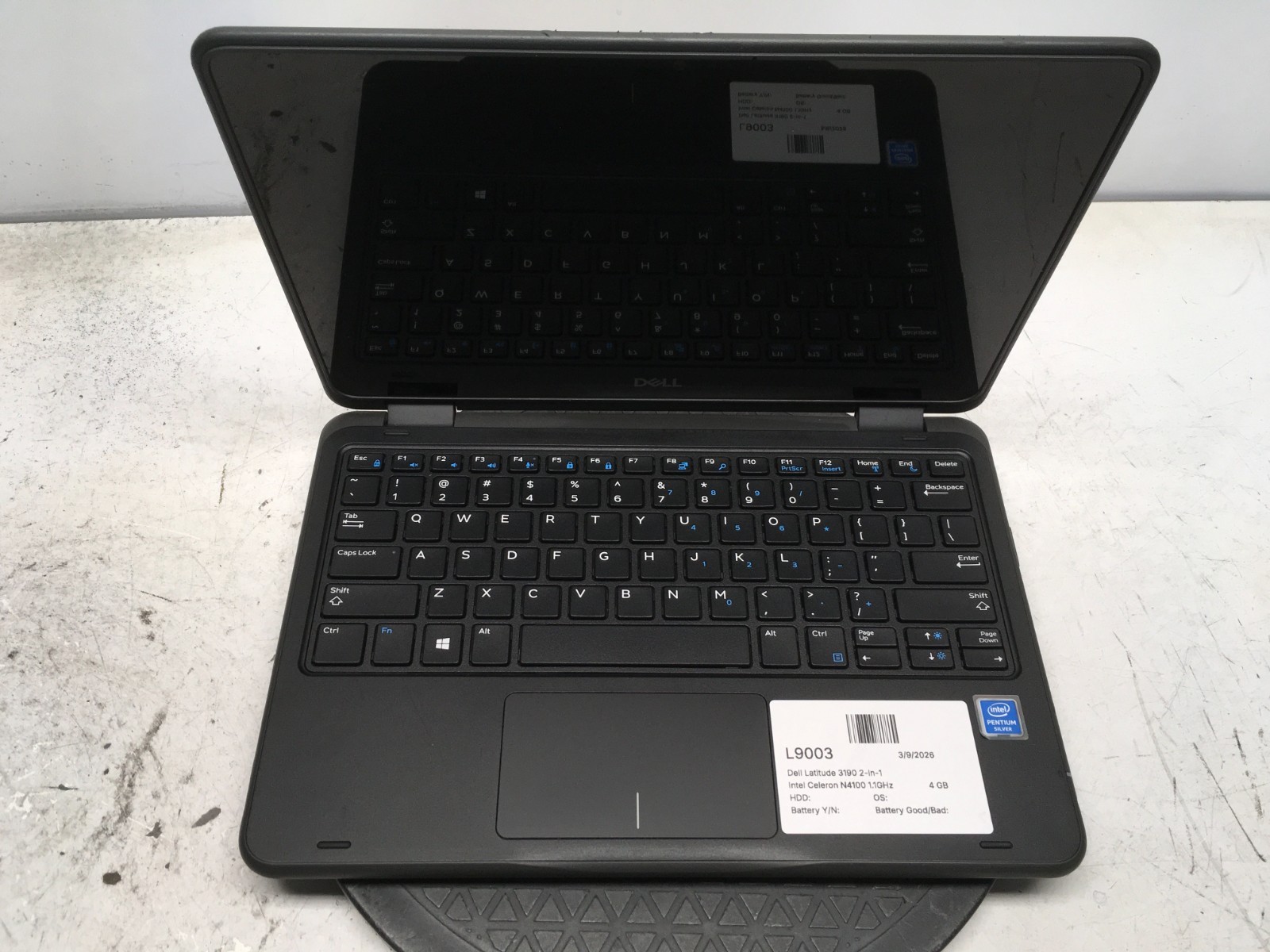 Dell Latitude 3190 2-In-1 Intel Celeron N4100 1.1GHz 4 GB NO HDD BIOS locked