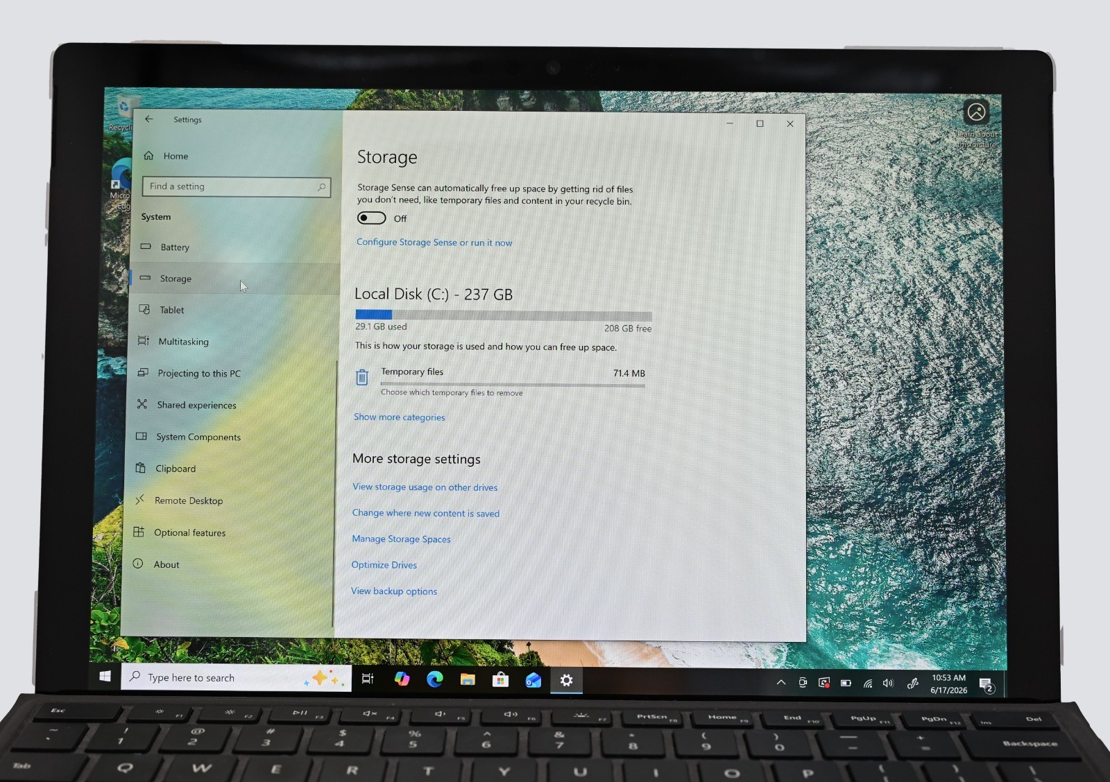 Microsoft Surface Pro 6 1796 i7-7660u 2.5GHz 8GB RAM 256GB SSD Win 10P