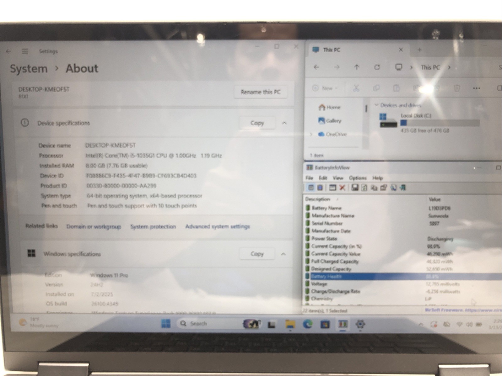 Lenovo ideapad 5, Intel Core i5-1035G1 @1.00Ghz, 8GB RAM, 512GB SSD, W11, Touch!