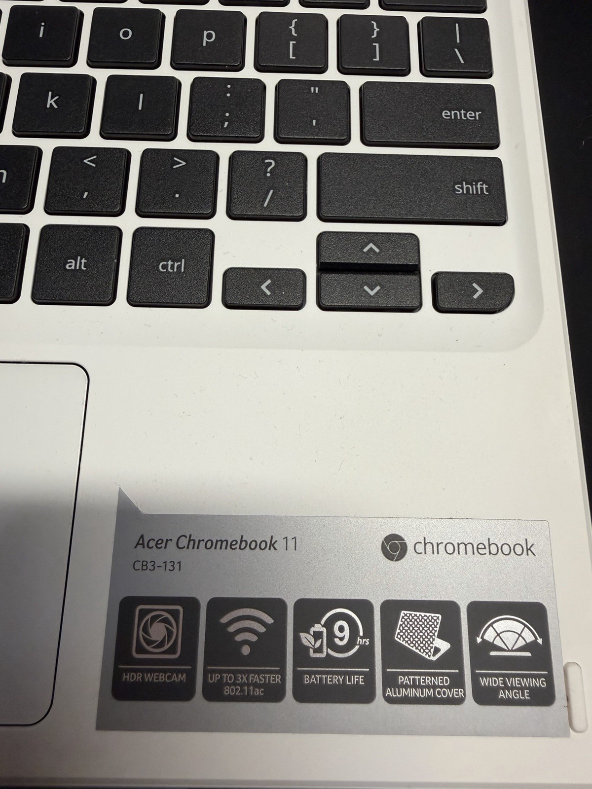 ACER Chromebook 11 CB3-131 N15Q10 Dual Celeron N2840 2.16GHz 11.5″ 16GB SSD 2GB