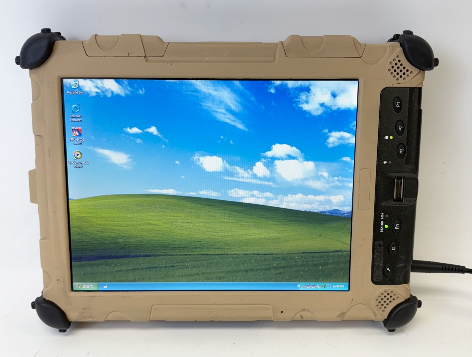 Miltope Block 2 Rev E Rugged Tablet Windows XP Includes Charger Tested with A…