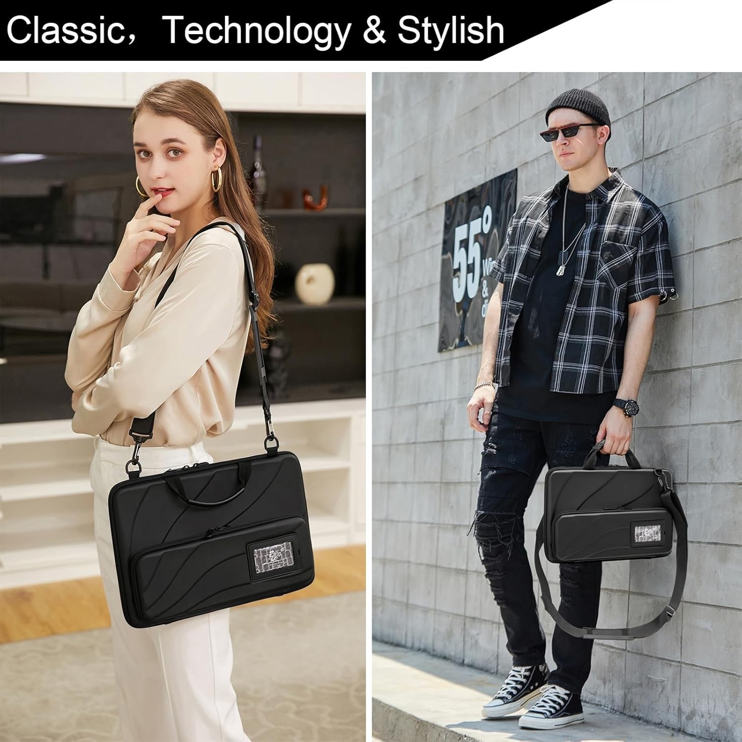 17.3 Inch Laptop Case Hard Shell, Protective Carrying Case with Stand for Heat D