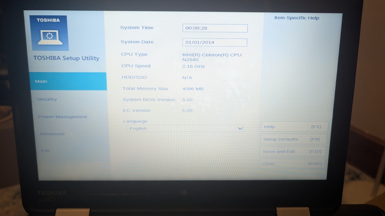 Toshiba Satellite Radius 11 L15W‑B1302 Celeron N2840 4GB No HDD Tested