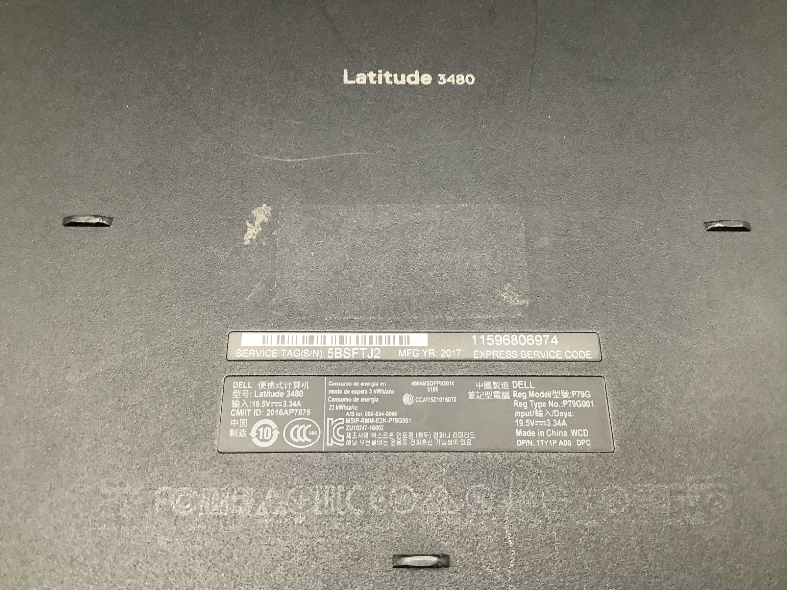 Dell Latitude 3480 Laptop i3-7100U 2.4GHz 4GB RAM 128GB SSD Win 11 Pro Read Desc