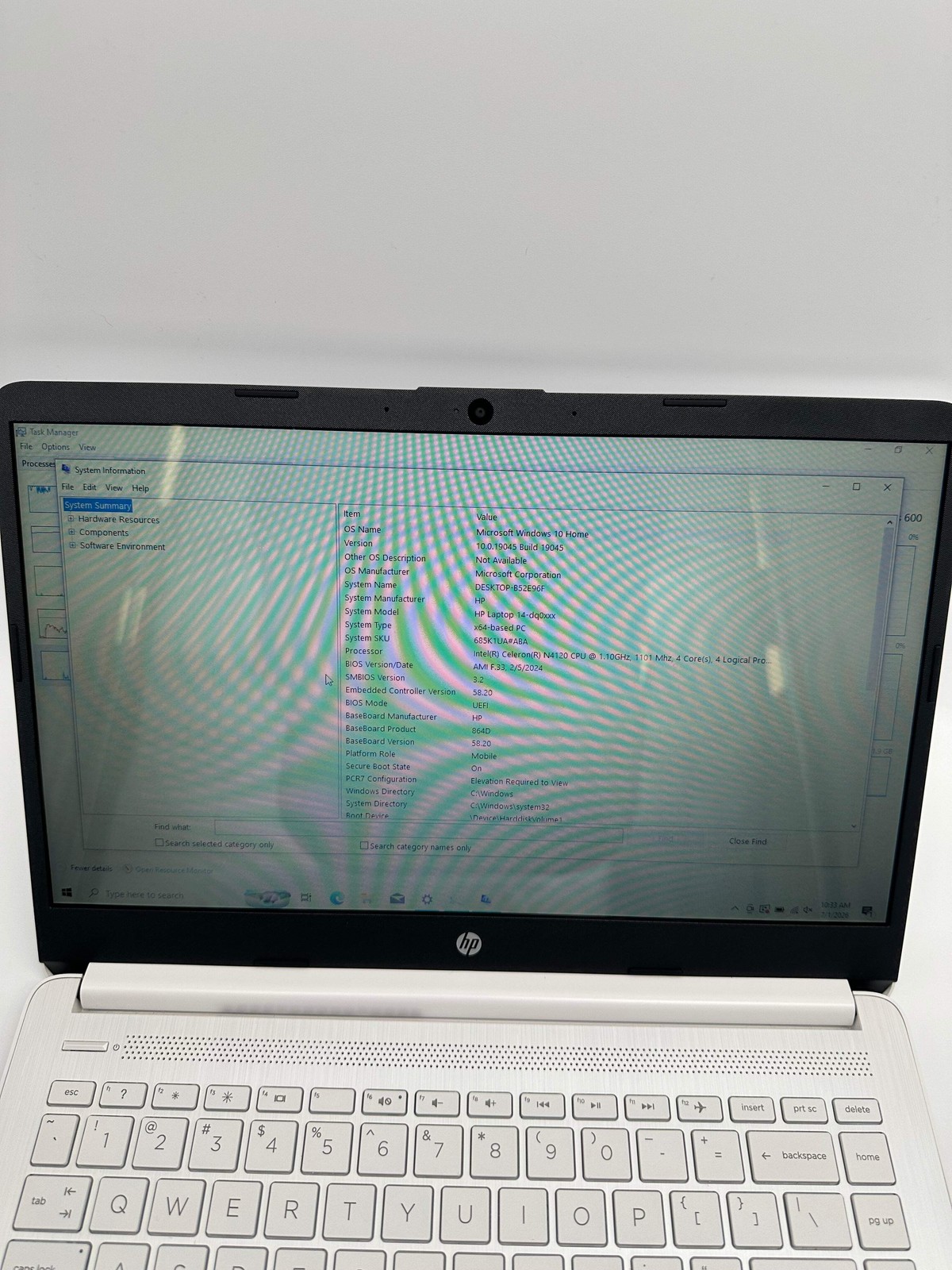 HP 14-dq0052dx 14-inch Laptop Intel Celeron 4GB 64GB White Used B