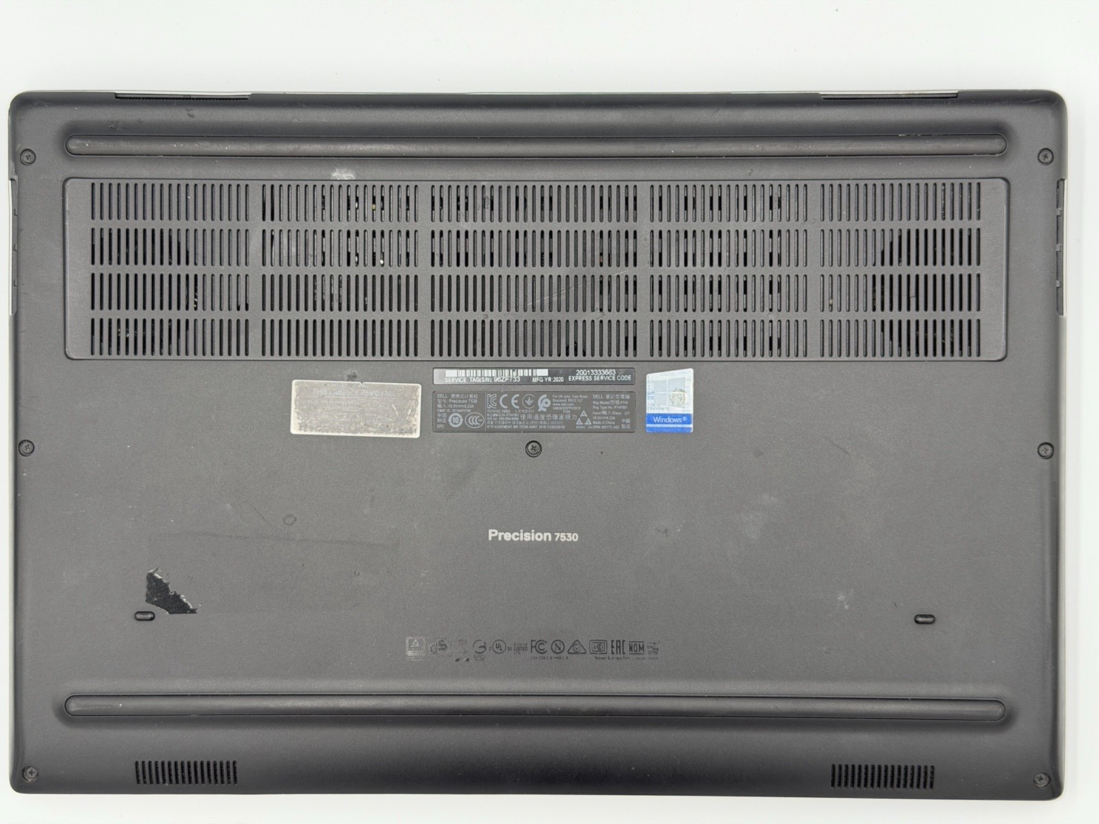 Dell Precision 7530 15.6″ i7 8850H 16GB 256GB SSD Quadro P2000 Win 11 Laptop