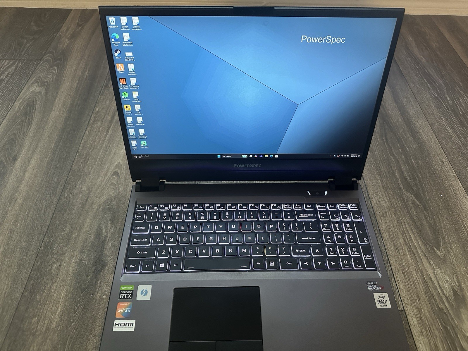 PowerSpec 1530 15.6″ Intel i7-10875H 2.30Ghz 32GB RAM 1TB SSD RTX 2070 READ DESC