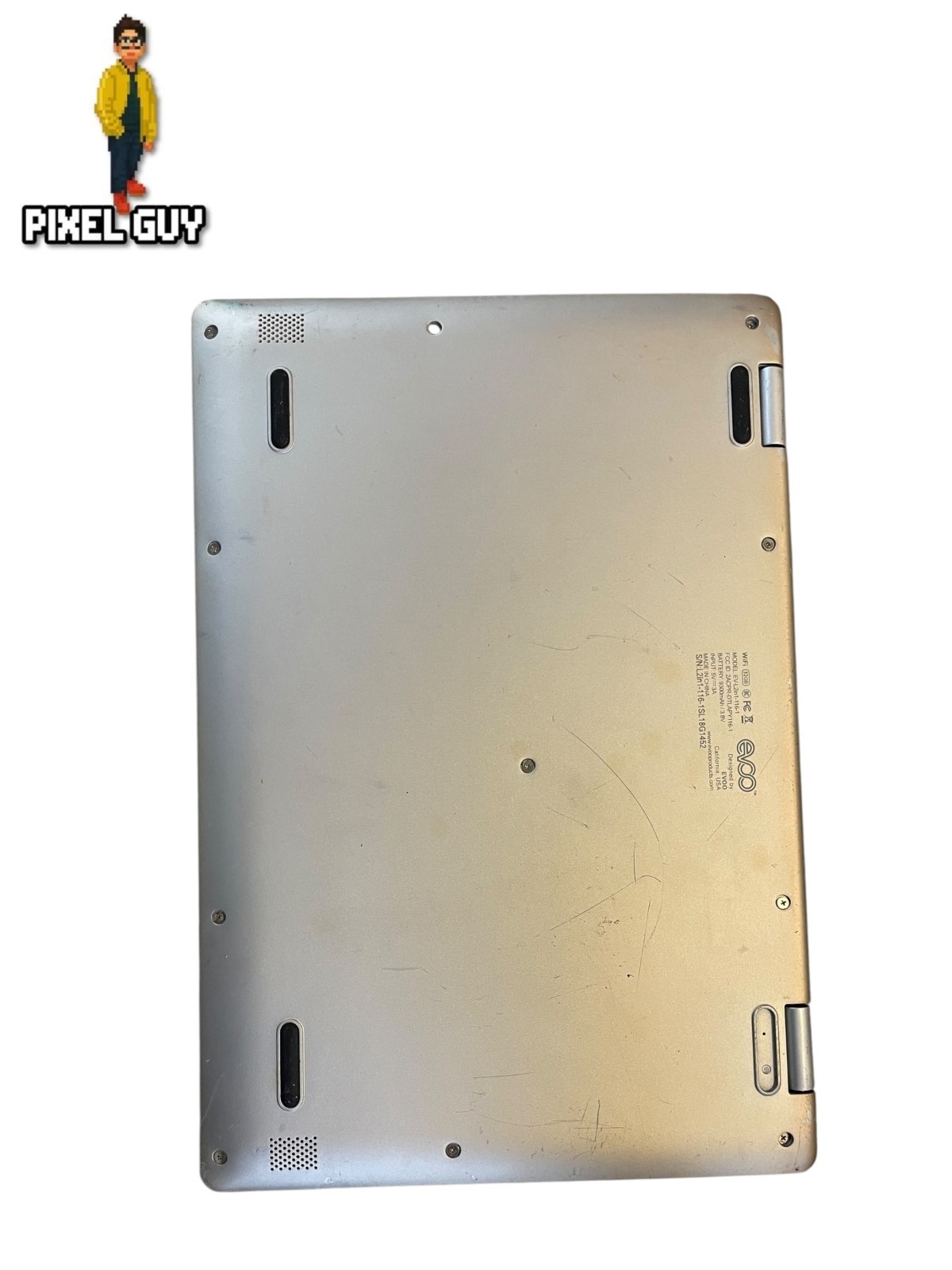 EVCO WiFi Laptop Silver EV-L2in1-116-1 For Parts Untested Selling As Is