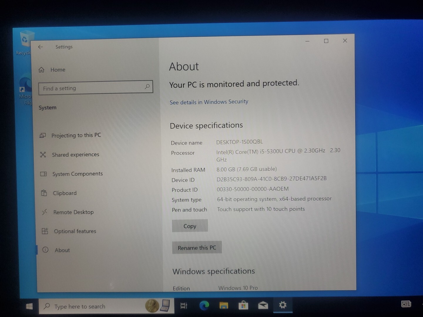 Lenovo X1 Carbon i5-5300U 8GB RAM 480GB . Touchscreen.