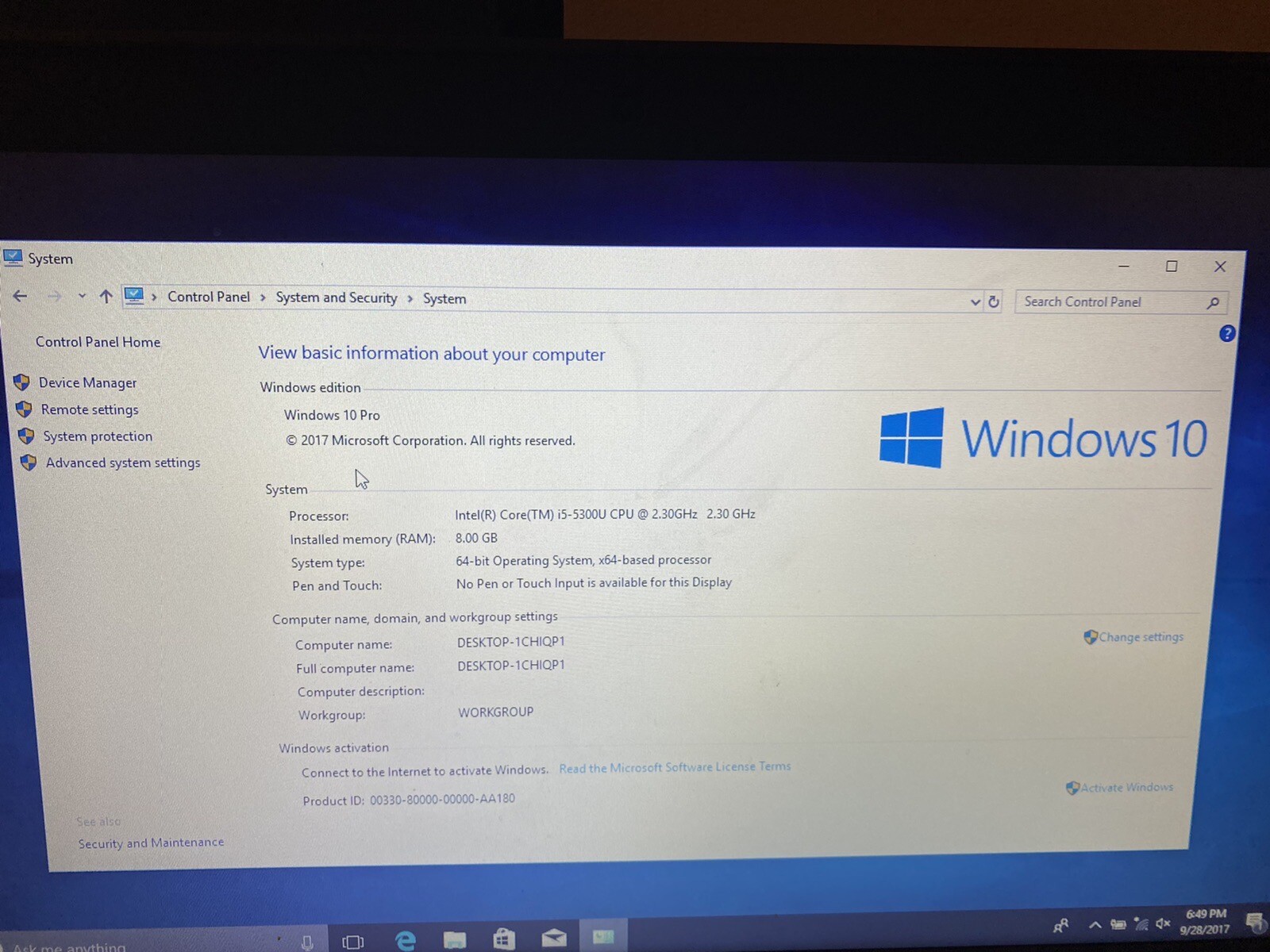Dell Latitude E5550 | Intel i5 2.3GHz | 8GB RAM | 510gb HD | Win 10 Pro | GOOD