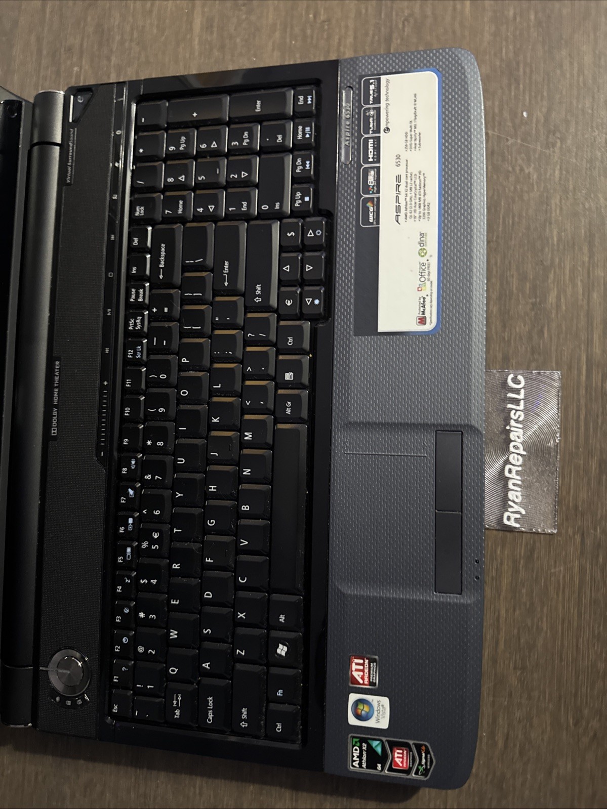 Acer Aspire 6530 Rare Laptop AMD Athelon x2 3gb ram NO HDD