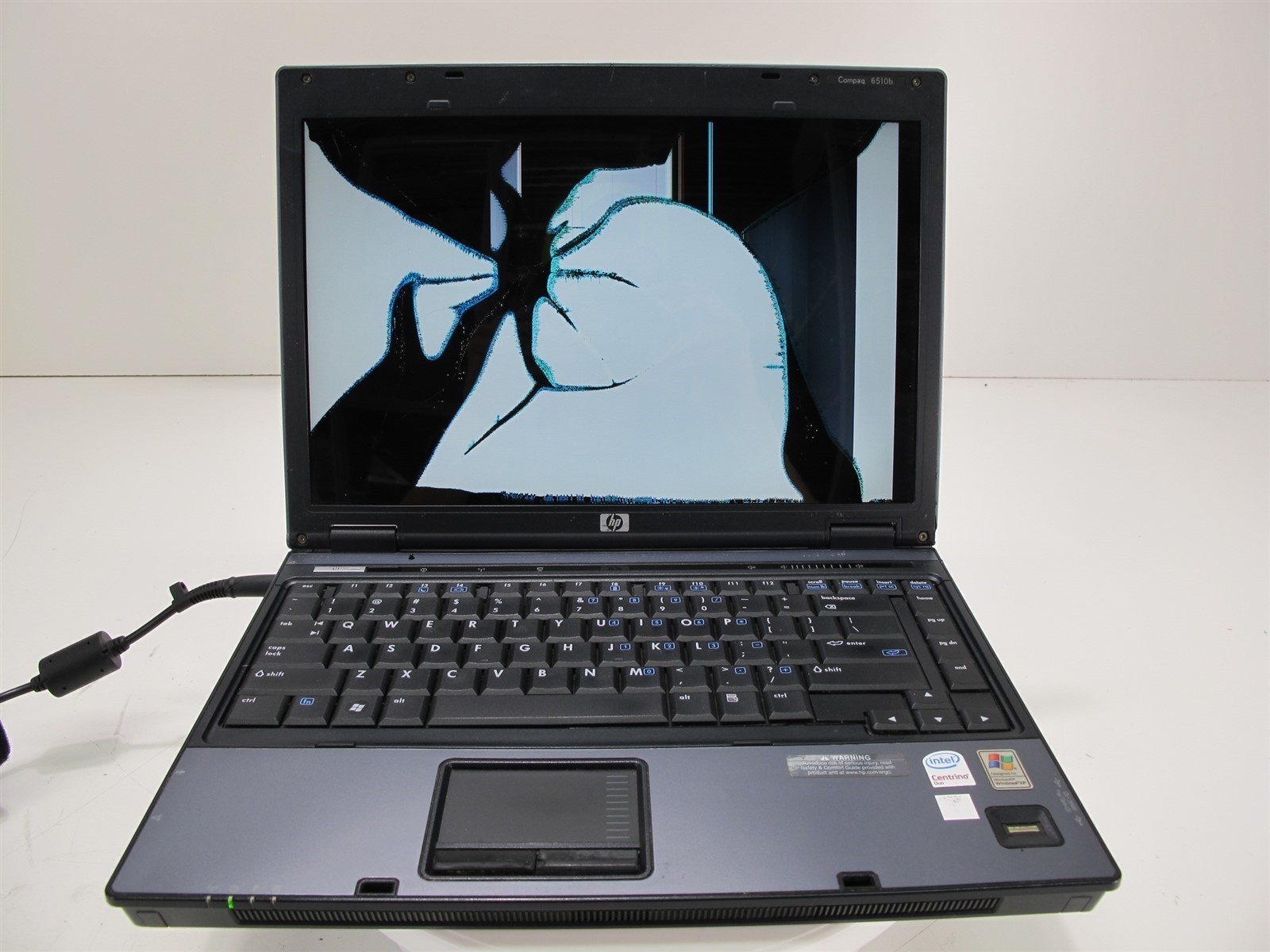 HP Compaq 6510B Laptop Core 2 Duo T7100 1.8GHz No HDD Bad Display