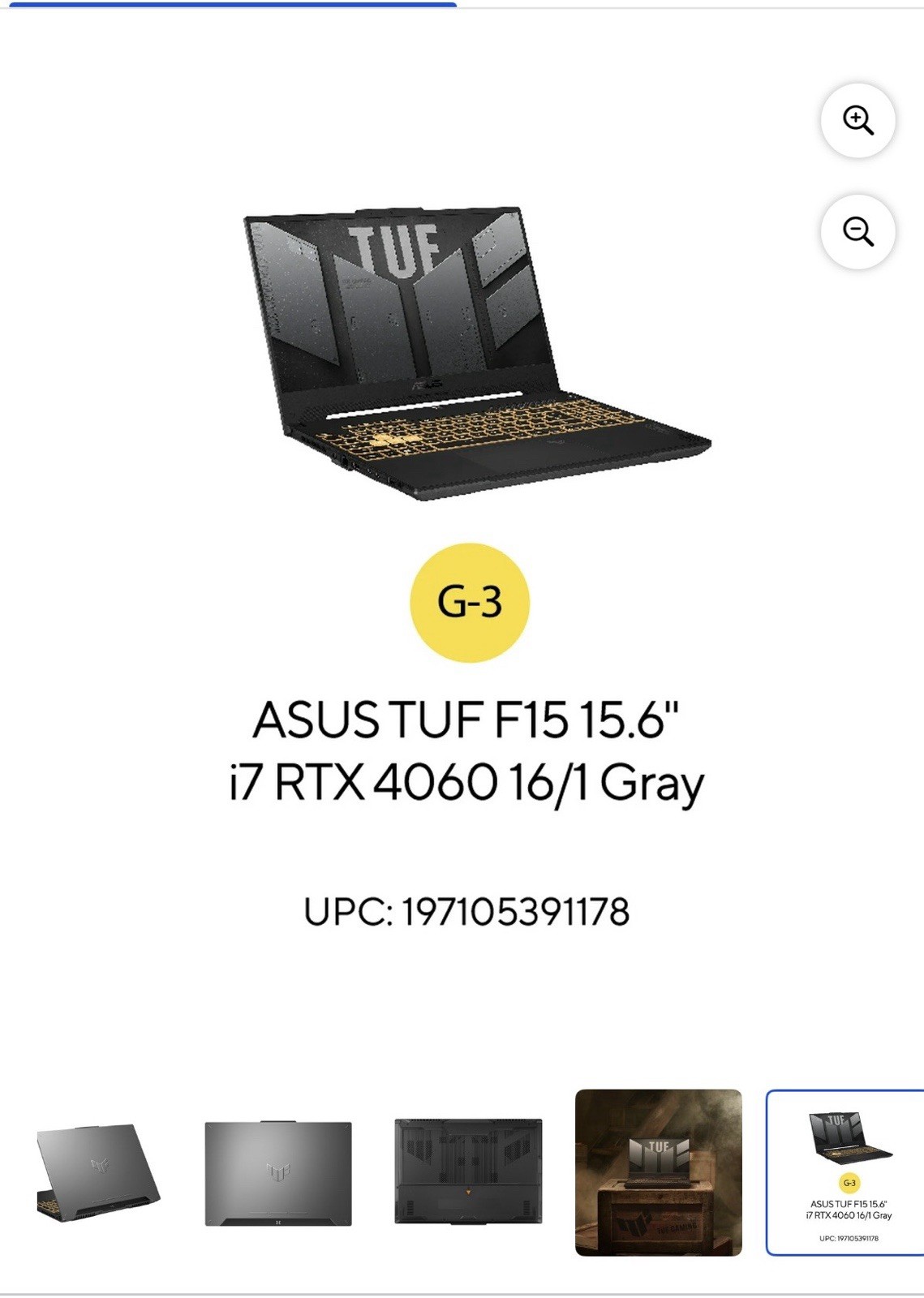 ASUS TUF Gaming F15 15.6″ FHD i7-13620H RTX 4060 16GB 1TB SSD Gray