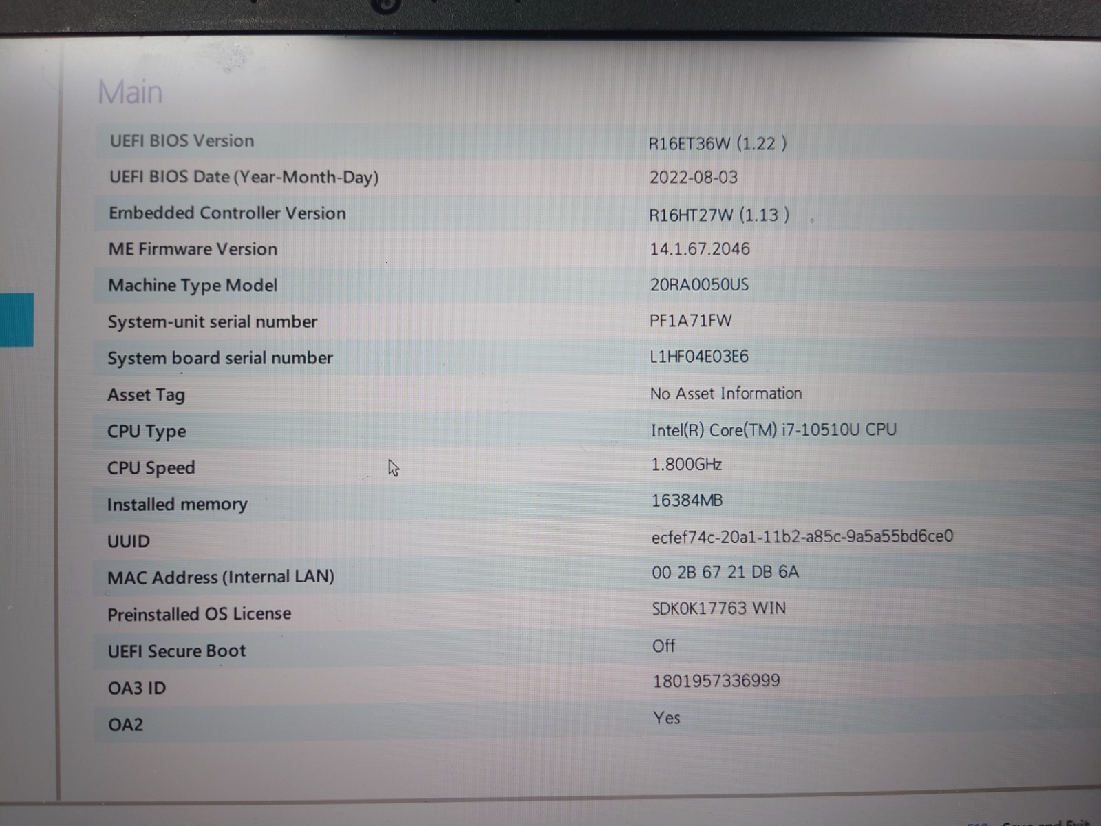 Lenovo ThinkPad E14 Gen 1 14″ FHD i7-10510u 16GB RAM 512GB SSD No OS