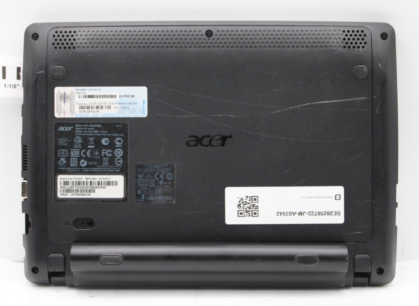 Acer Aspire One Atom-N270@1.6GHz 4GB DDR3 NO STORAGE OR OS *USED/TESTED*