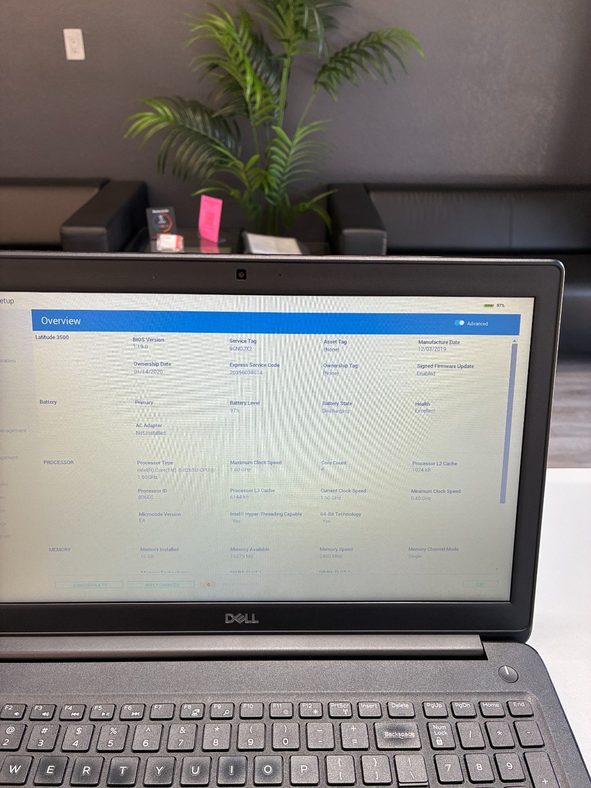Dell Latitude 3500: 15.6″ / i5-8265U / RAM 16Gb / SSD 256Gb / Win 11 Pro