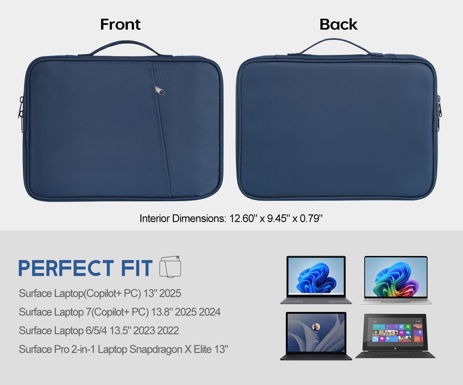 13 inch Laptop Case Sleeve for 2025 2024 Microsoft Surface Laptop 7 (Copilot+ PC