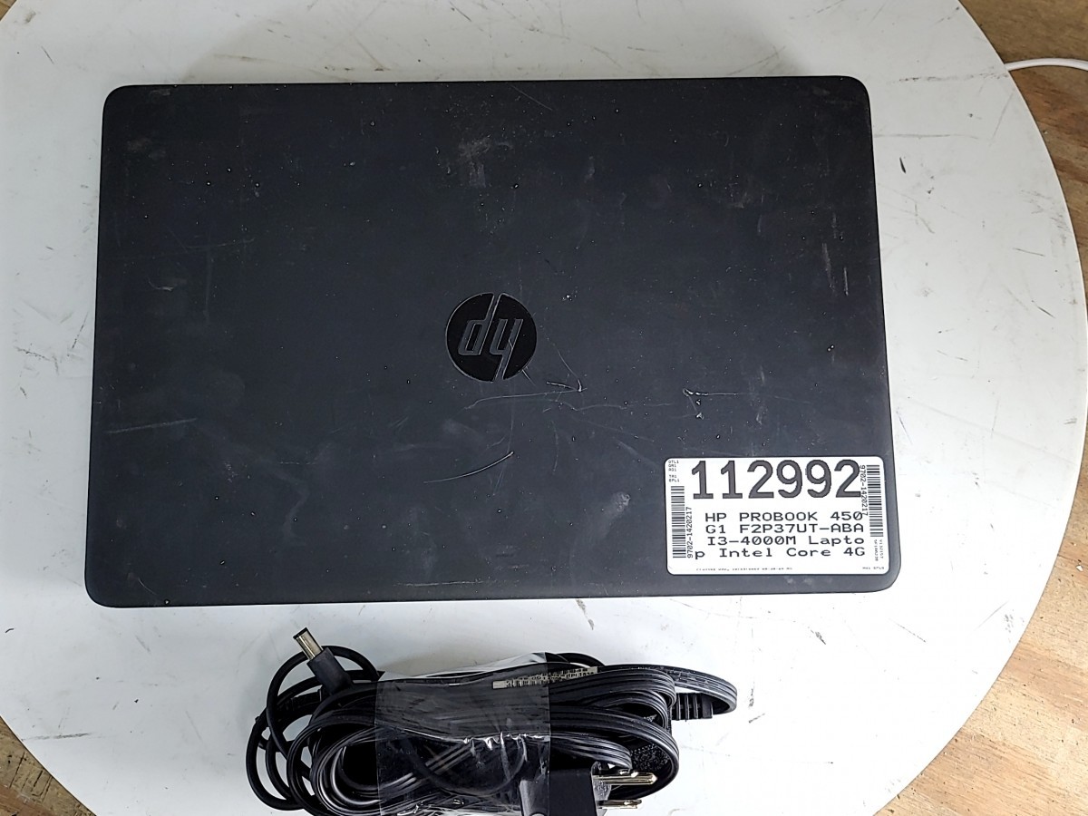 HP PROBOOK 450 G1 F2P37UT-ABA Laptop Intel Core I3-4000M 4GB 500GB SEE NOTES