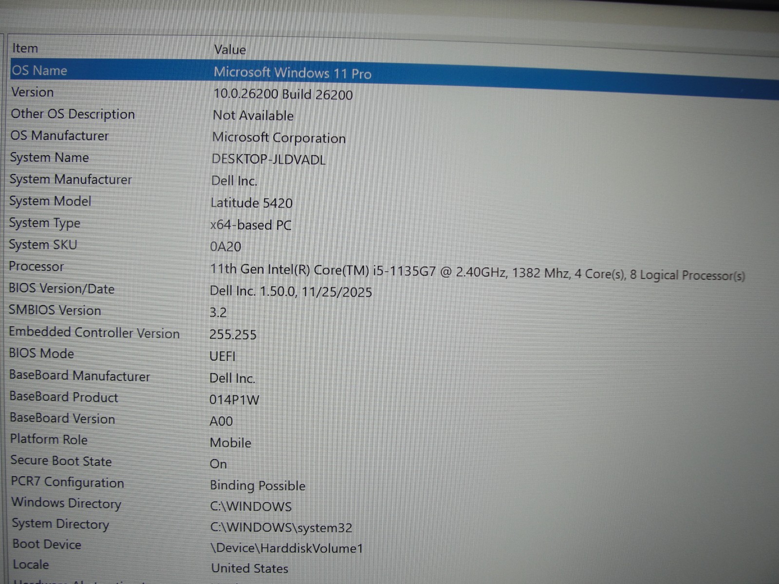 Dell Latitude 5420 14″ FHD i5-1135G7 2.4GHz 16GB RAM 256GB SSD Warranty 03/18/26