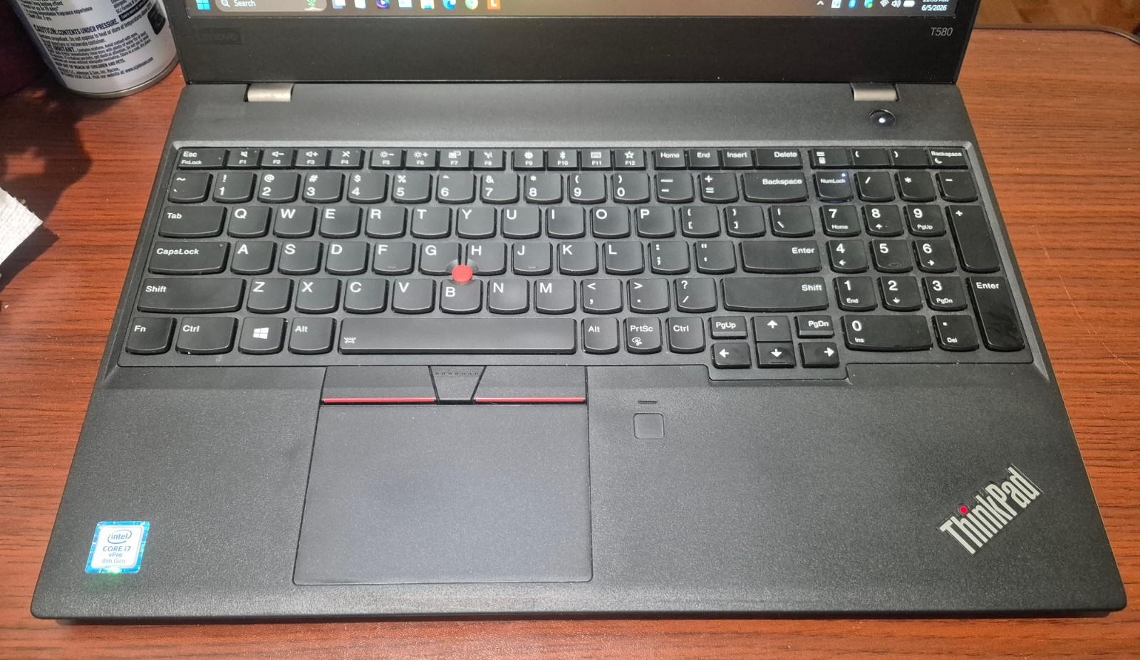 LENOVO THINKPAD T580 LAPTOP i7-8550U 16GB RAM 512GB NVMe WIN 11+ OFFICE 2024