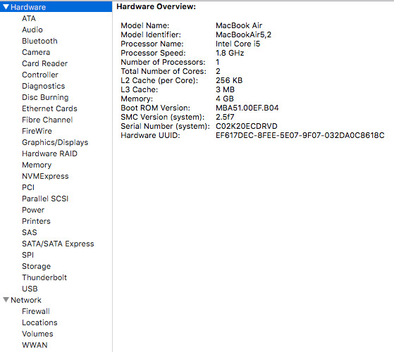 FOR PARTS 2012 13″ Apple A1466 MacBook Air (Core i5-3427U/1.8 GHz/4 GB RAM)