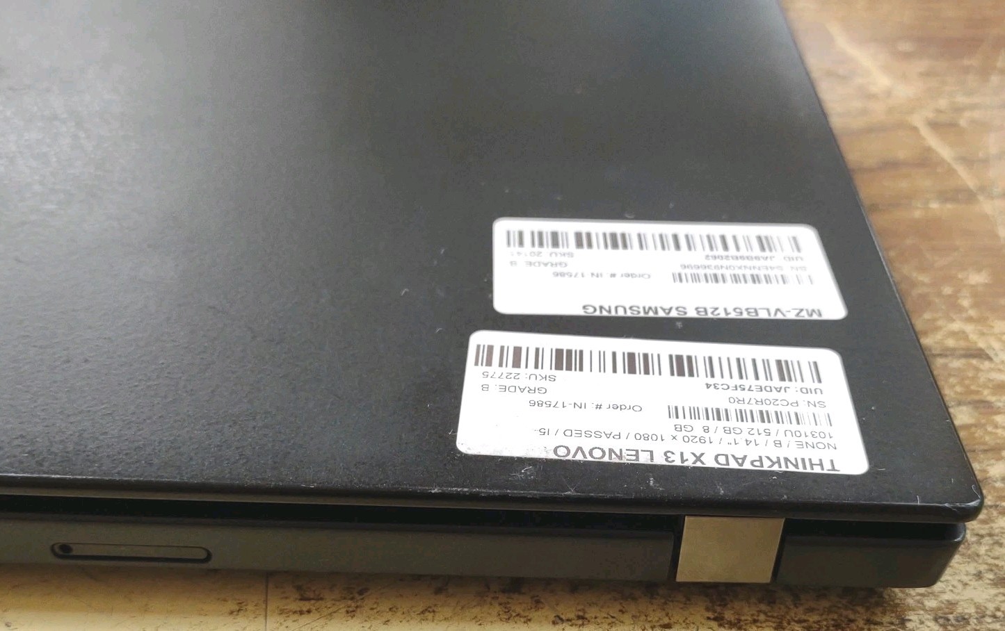 LENOVO THINKPAD X13 (Gen 1) W/ INTEL I5-10310U, 512GB SSD, 8GB.