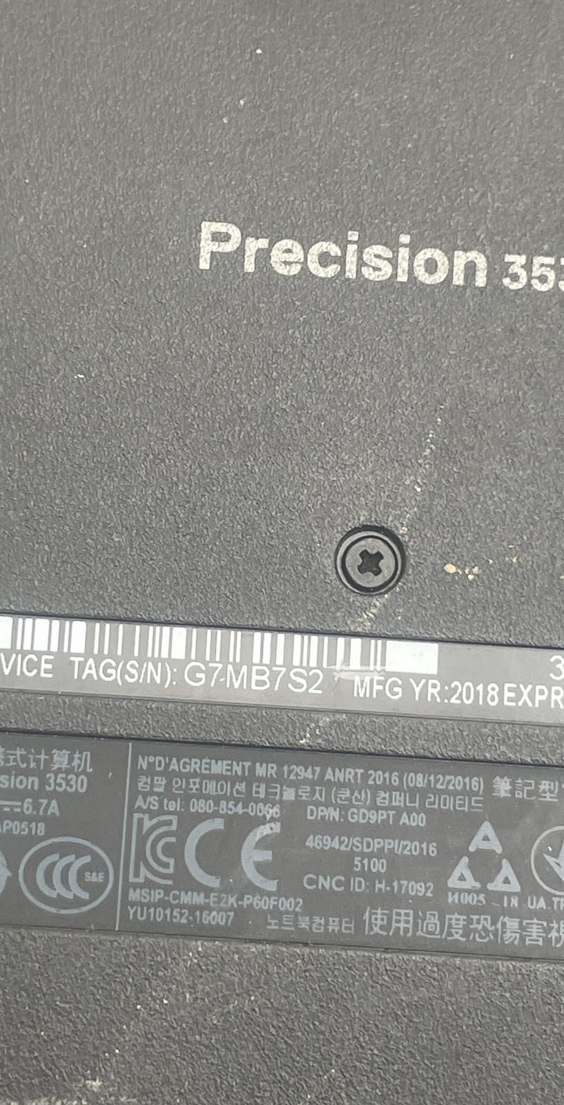 Dell Precision 3530 & P51F P51F002 Laptops As Is No HDD Lot Of 2