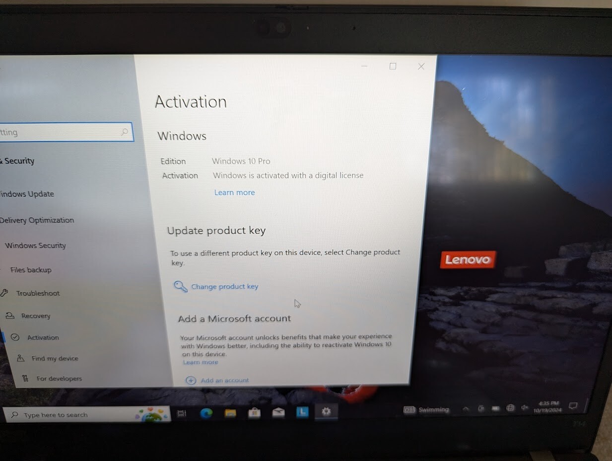 Lenovo T14 G1 i7-10610U 48GB RAM/500 GB SSD – Win 10 Pro TOUCHSCREEN