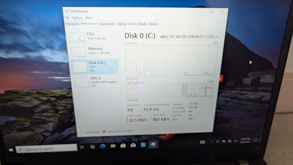 Lenovo T14 G1 i7-10610U 48GB RAM/500 GB SSD – Win 10 Pro TOUCHSCREEN