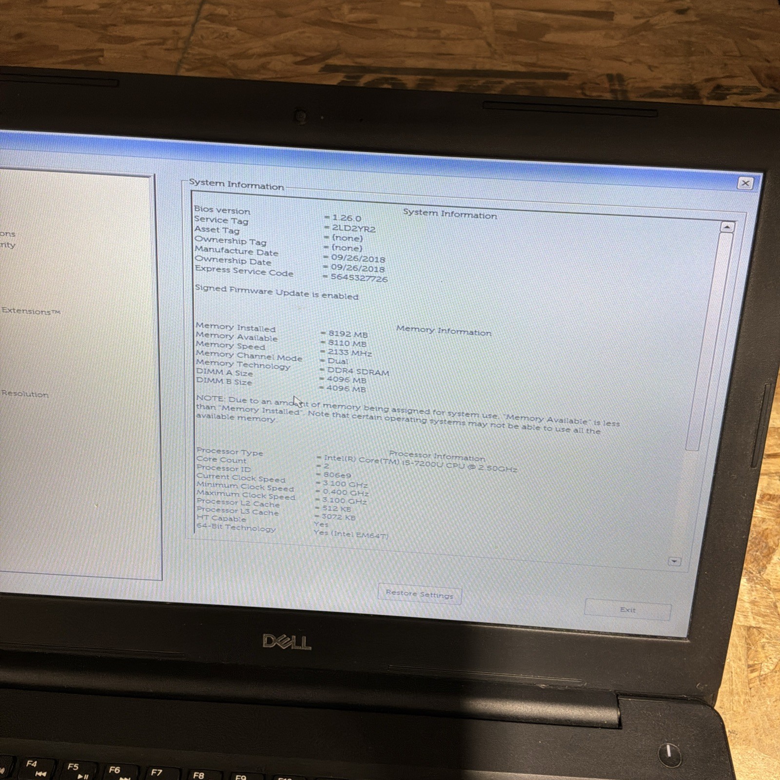 Dell Latitude 3590 15.6″ Laptop – Core i5-7200U / 8GB / 256GB SSD Win11 Pro C470