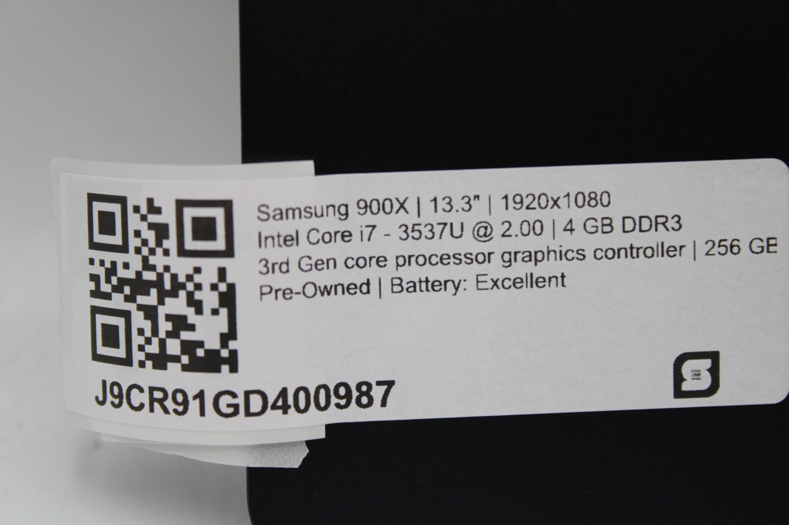 Samsung Series 9 NP900X3E i7-3537U 4GB RAM 256GB SSD No OS