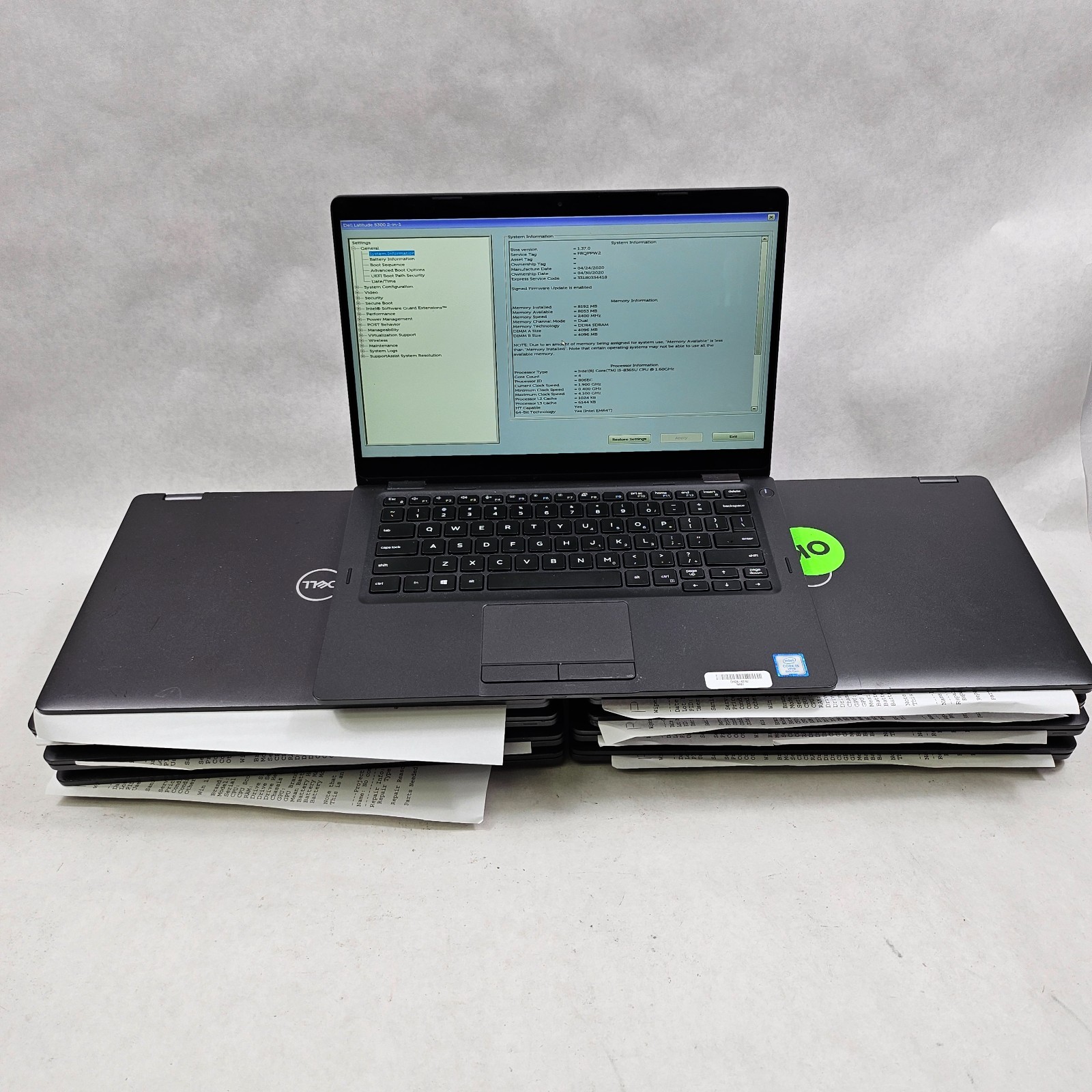 Lot of 9 Dell Latitude i5 8th / 9th Gen 5300 2-in-1 / 5400 / 5401 No SSD *Read