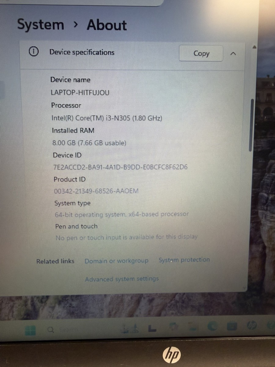 HEWLETT PACKARD 15-FD0027ST 8GB RAM, 238GB SSD (C57006009)