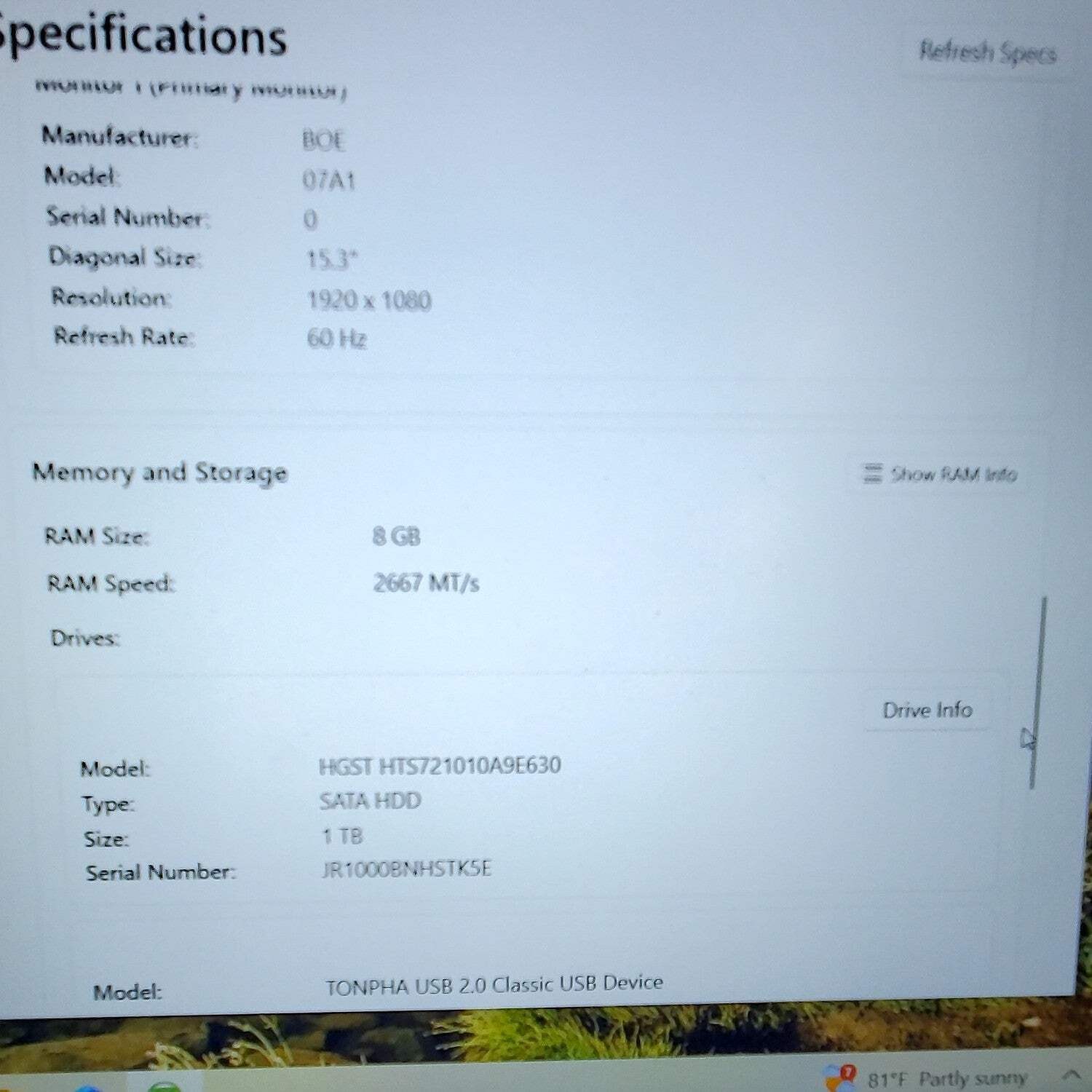 HP Pavilion Gaming 15.6″ i5-8300H 2.3GHz 8GB RAM 1TB HDD GeForce GTX 1050Ti READ