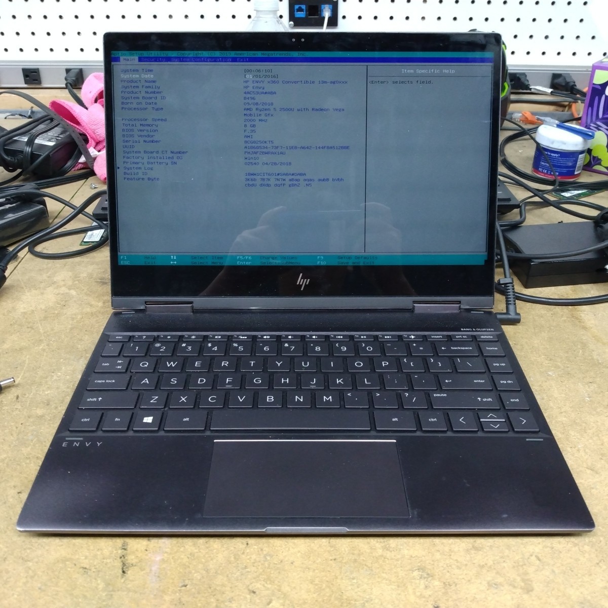 HP Envy X360 13m-ag0xxx 13.3″ Ryzen 5 2500U 8GB RAM 128GB SSD No OS