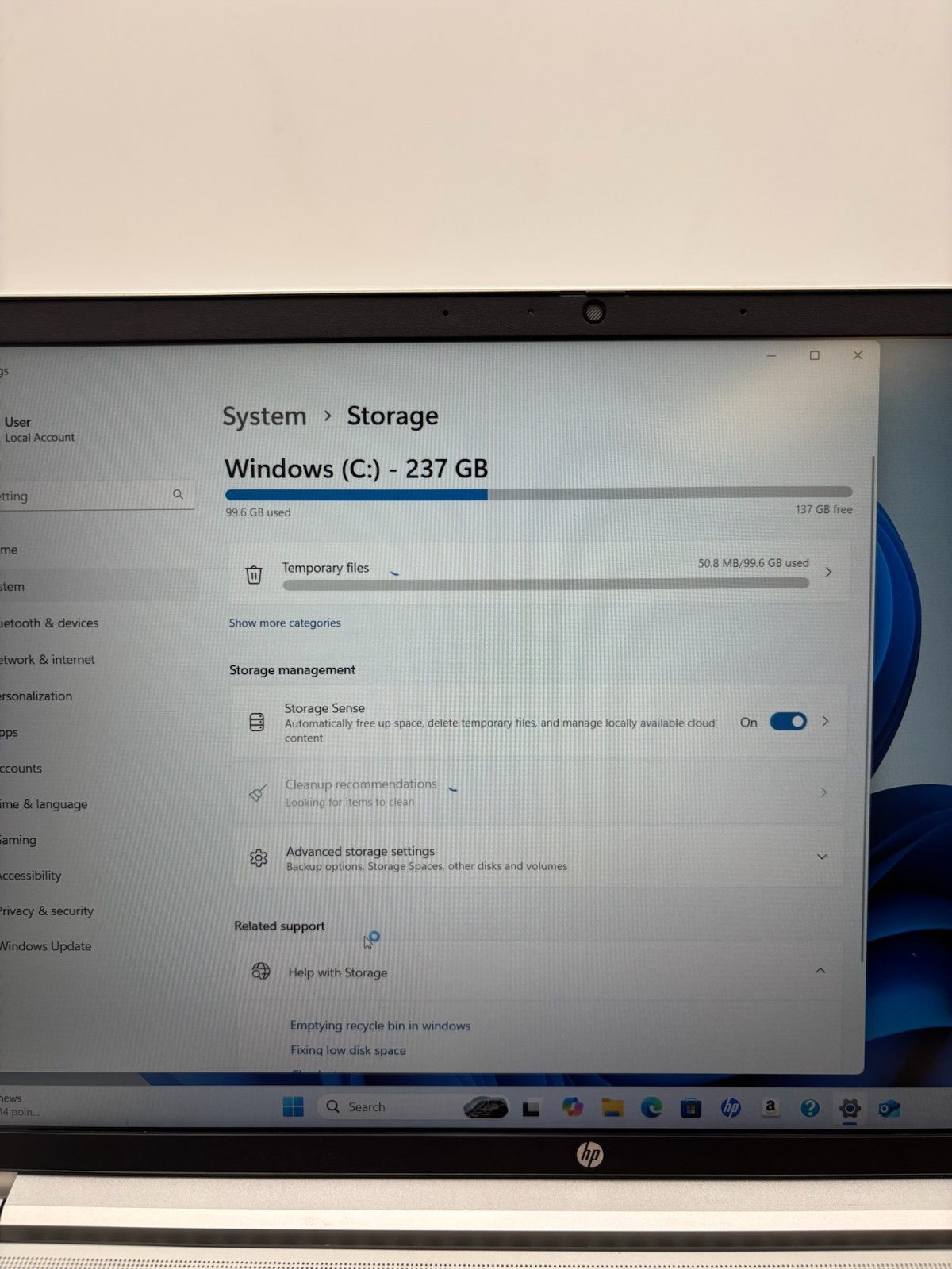 HP ProBook 455 G10 15.6″ 256 GB SSD 8 GB RAM Ryzen 5 7530U Windows 11 Pro