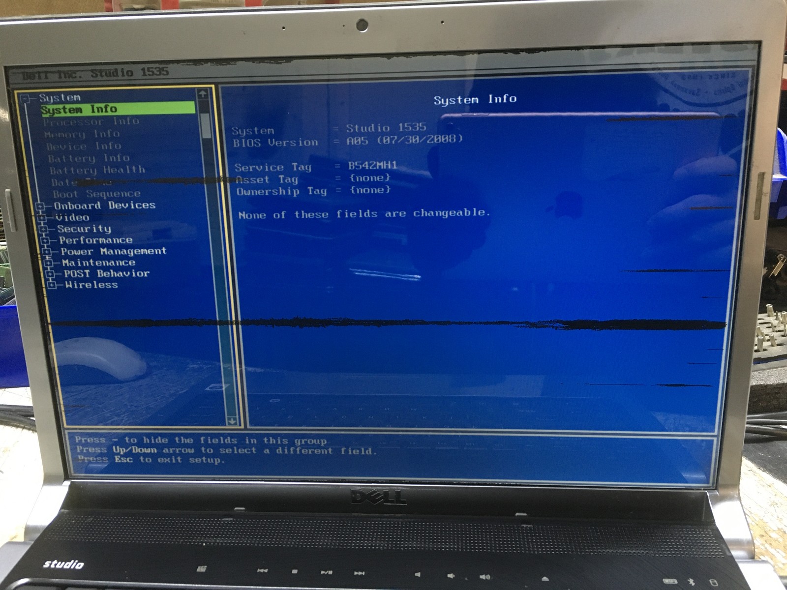 Dell Studio 1535 Intel Core 2 Duo 06FD 1.5GHz 512 MB NO HDD No Batt
