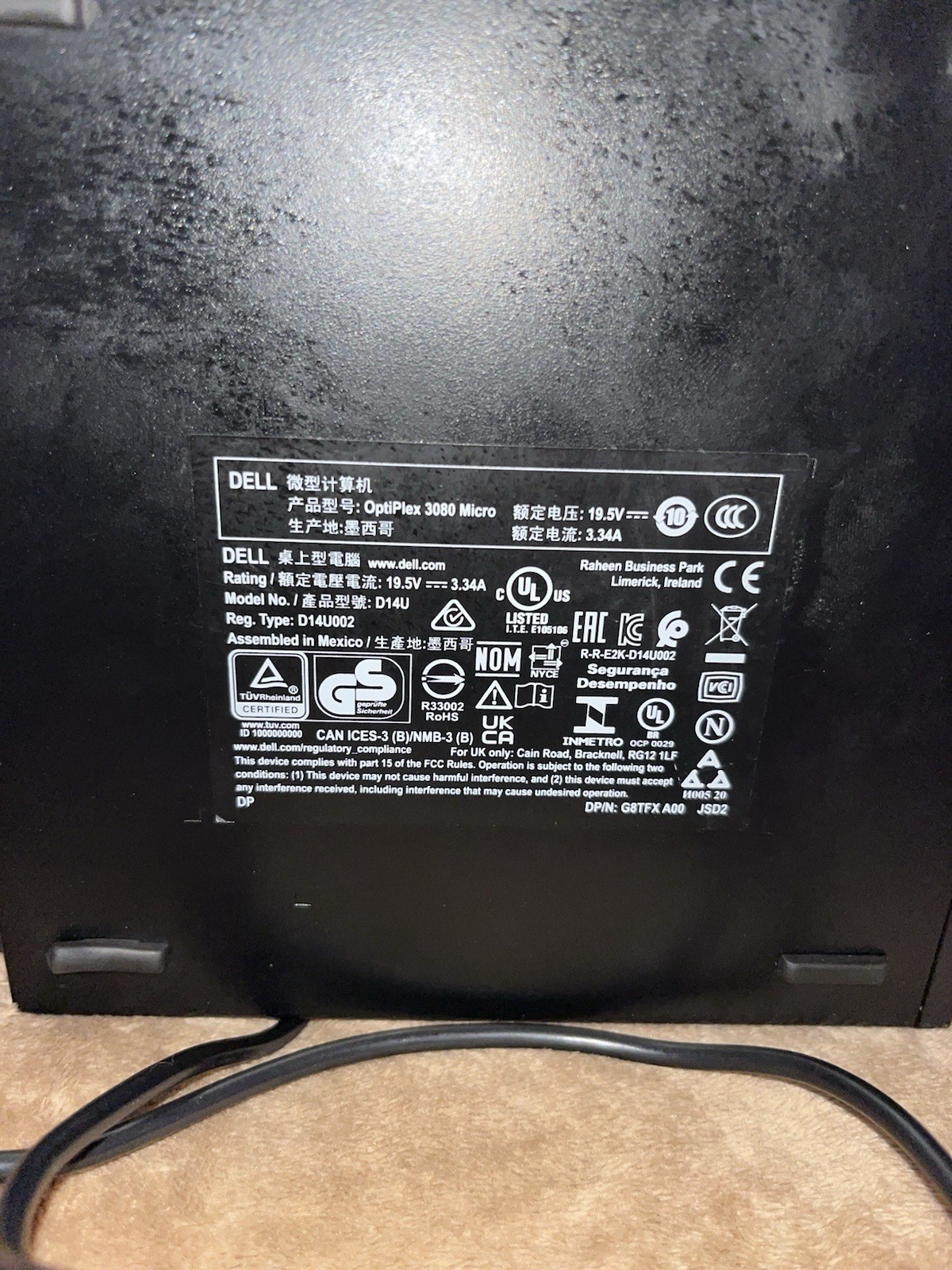 Dell OptiPlex 5080 Mini Pc Intel Core i5 10th Gen 8GB RAM 250 SSD Windows 10