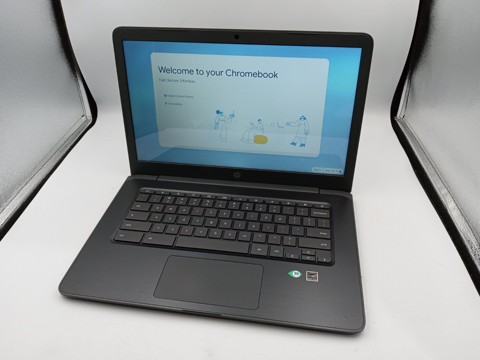 HP ChromeBook 14A G5 14″ Laptop AMD-9120C 4GB RAM 32GB eMMC ChromeOS – C-GRADE