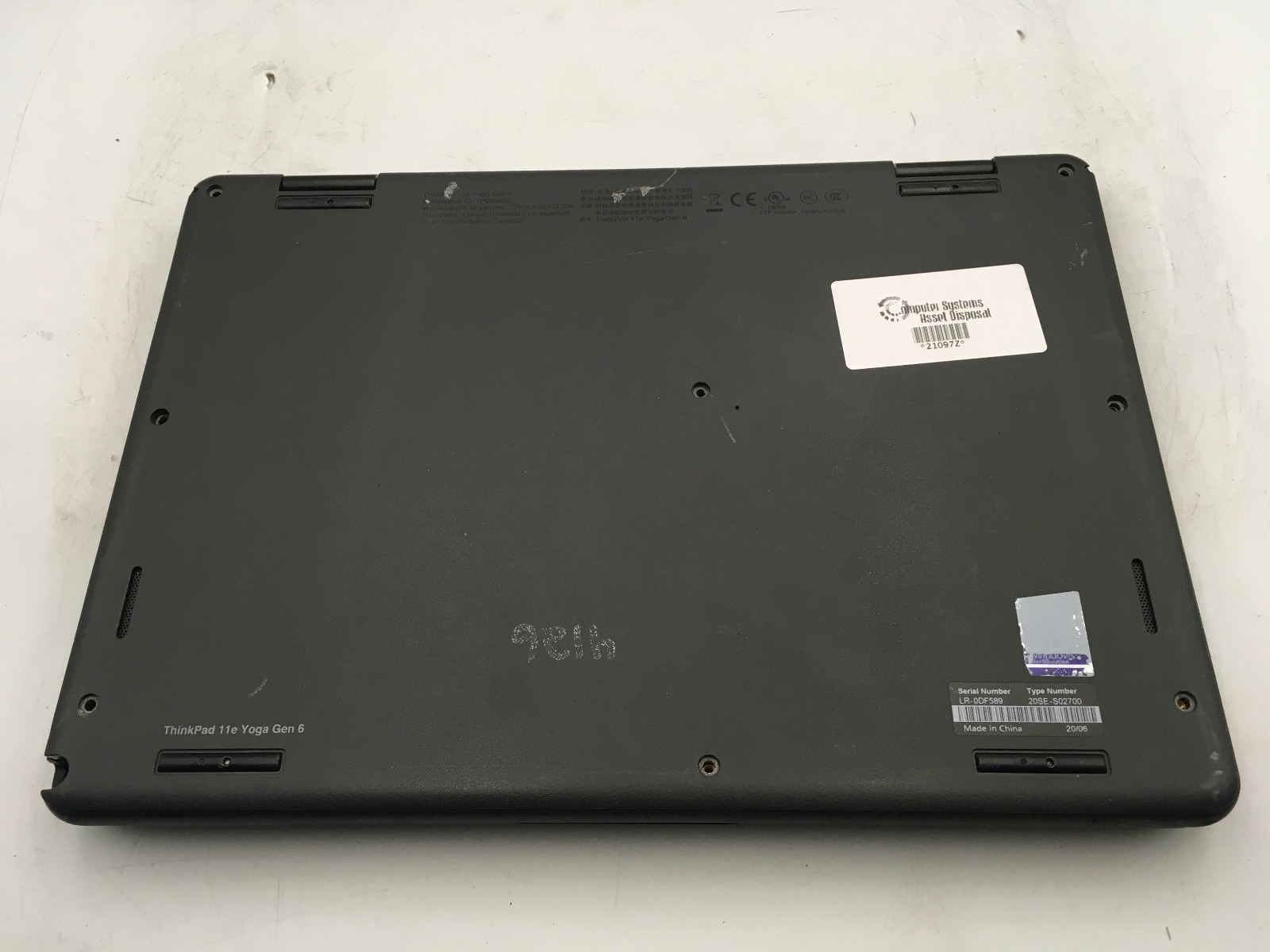 LENOVO THINKPAD 11E YOGA GEN 6 – FOR PARTS/NO LCD – INTEL I5 8TH GEN -8GB RAM-BB