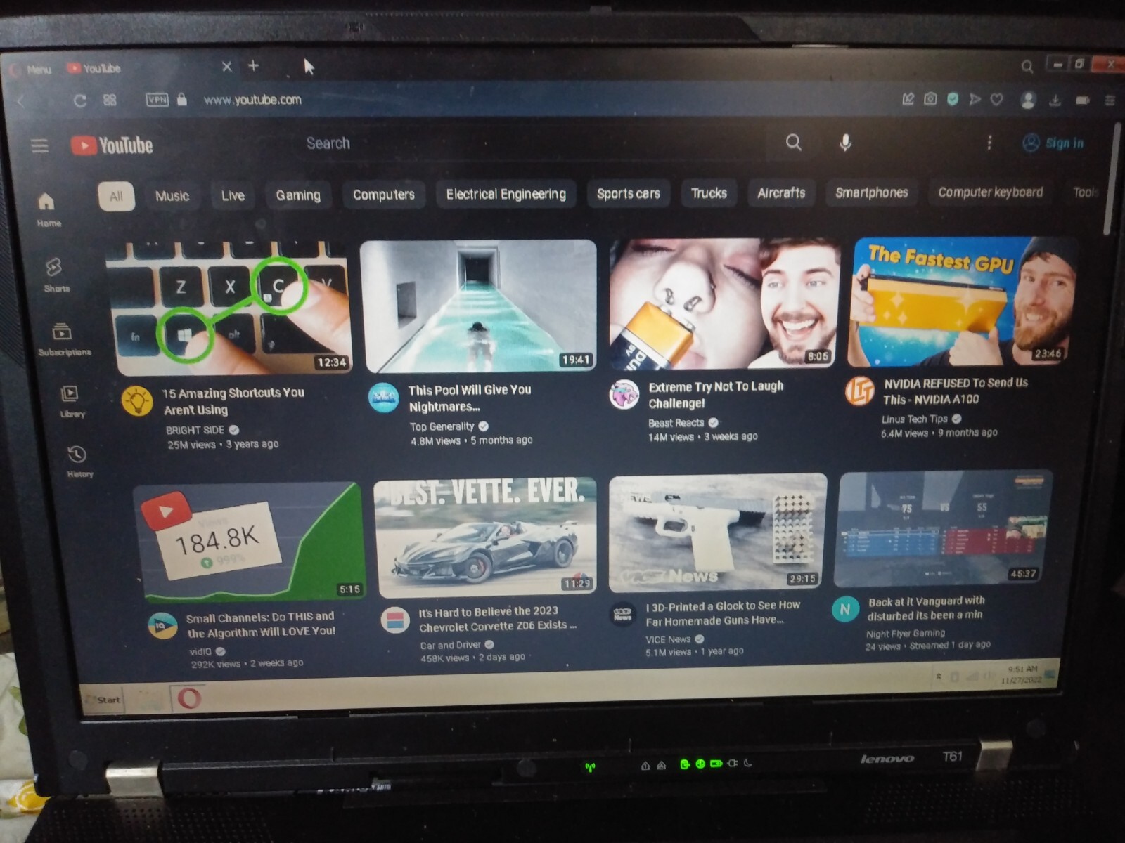 Lenovo thinpad T61 Laptop * Windows 7 * MS Office Suite