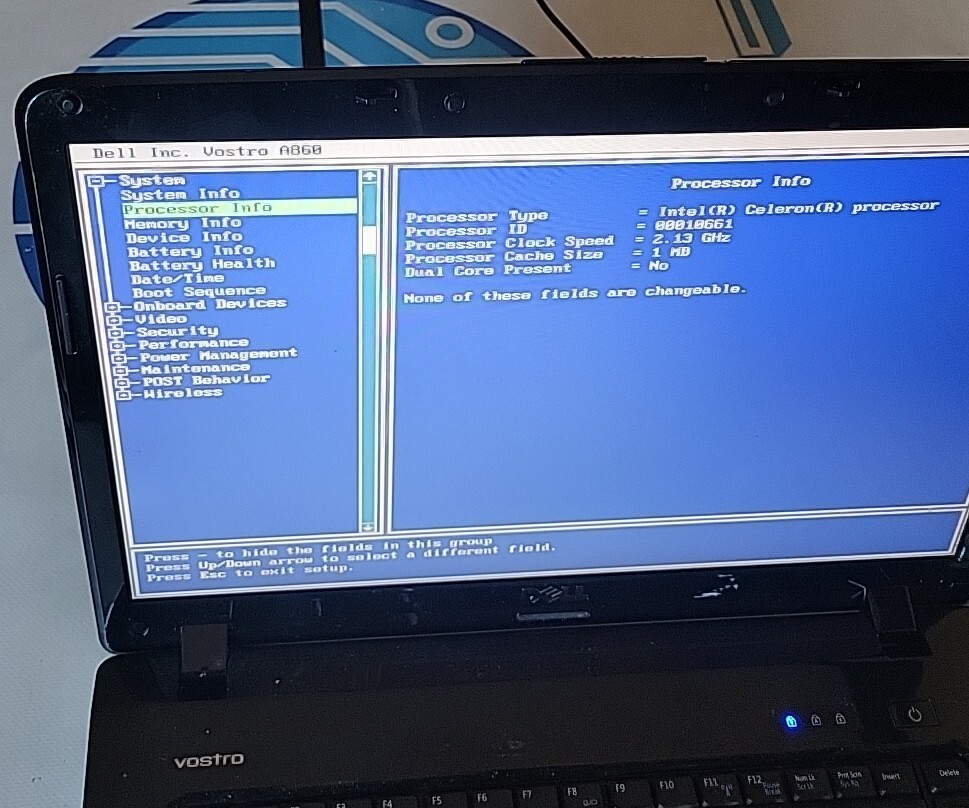 Dell Vostro A860 15.6″ Intel Celeron 2.13GHz 1GB RAM 160GB HDD w/ AC *No OS