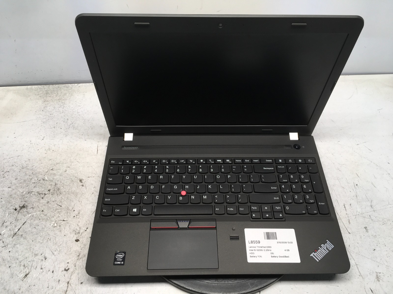 Lenovo ThinkPad E550 Intel i5-5200U 2.2GHz 4 GB NO HDD