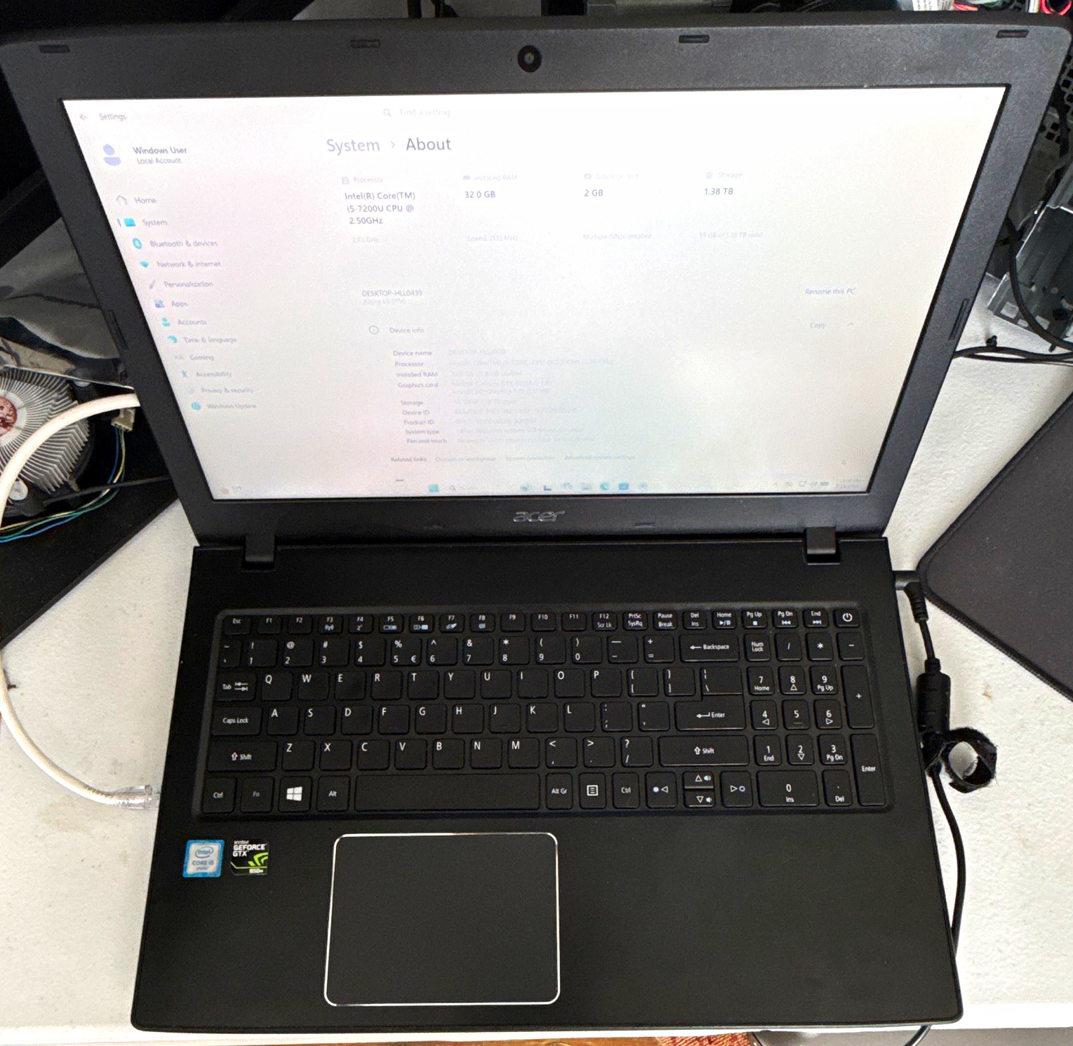 Acer Aspire E5-575G 15.6 | i5-7200U | 32GB RAM | NVIDIA GTX 950M | 1.5TB Storage