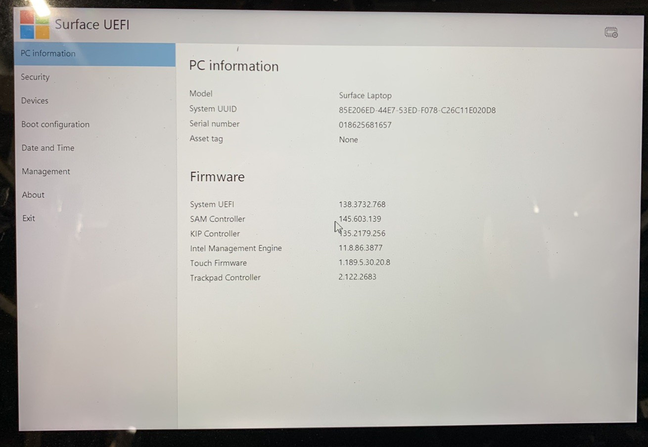 Microsoft Surface Laptop 1769 Intel Core i5-7300U 8GB DDR4 RAM 256GB SSD Win 10P