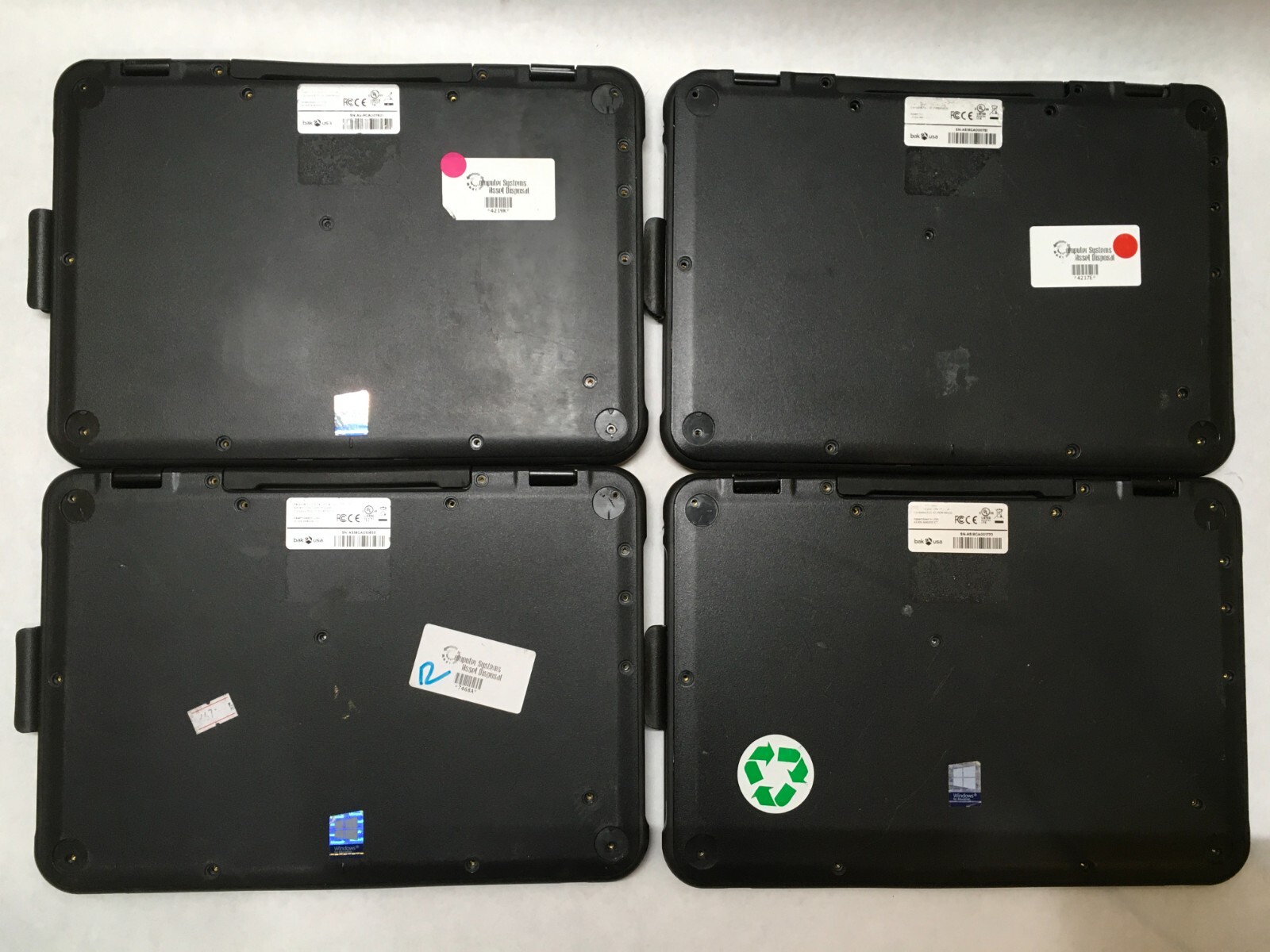 Bak USA Atlas Lot of 9 Bad Keyboards 128 GB Storage 4 GB Ram Windows 11- FT