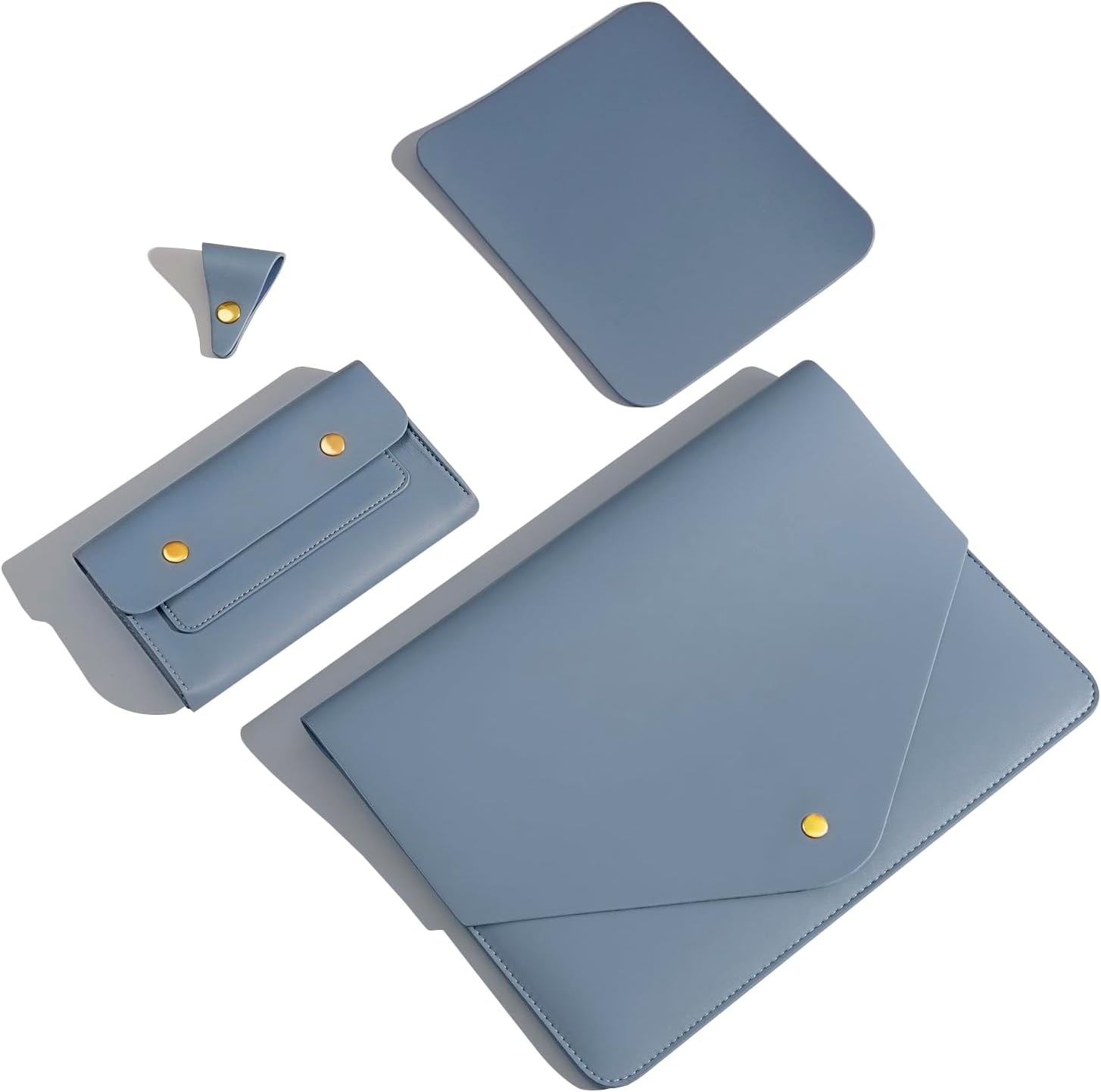 PU Leather Laptop Sleeve 13 Inch for 2024 13inch MacBook Air M3, MacBook Pro M2