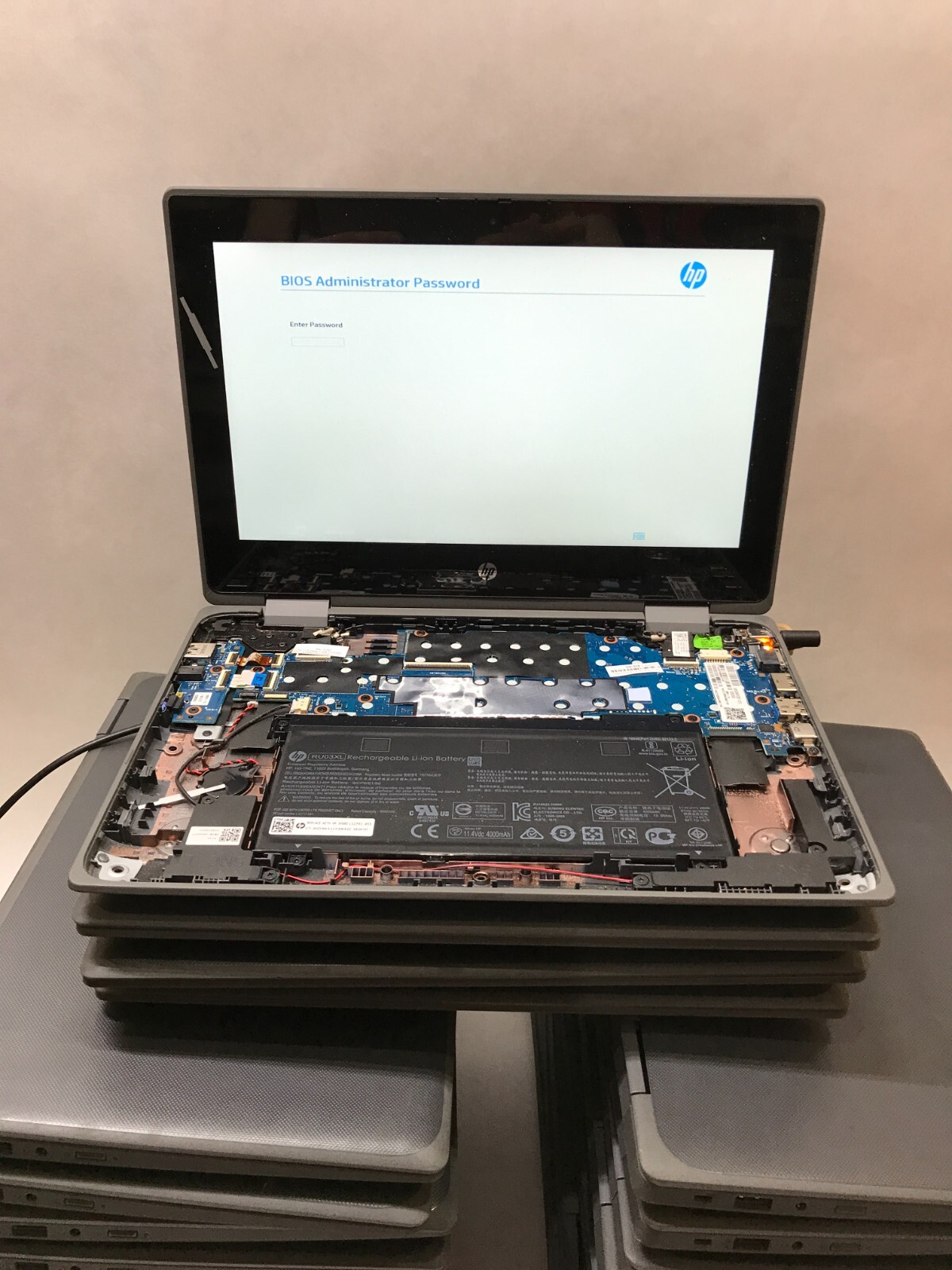 Lot of 40 HP ProBook X360 11 G5 EE Celeron 4GB RAM 64GB eMMC Parts BIOS LOCK -DW